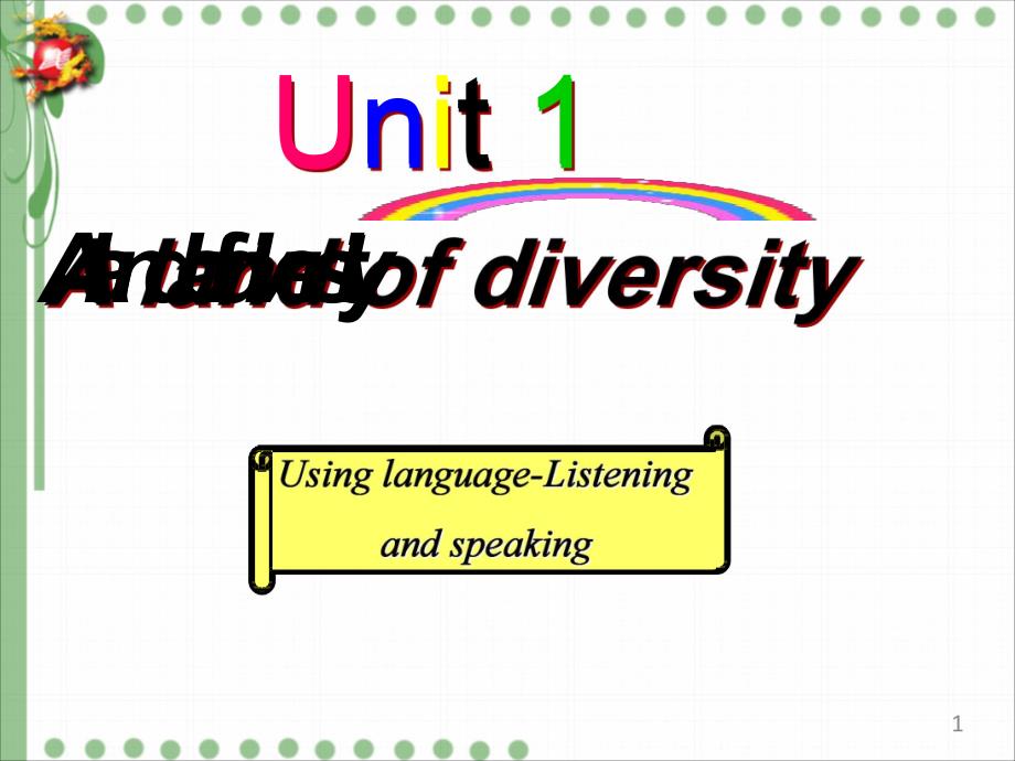 广东省某中学高二英语ppt课件：选修八Unit1-A-land-of-diversity-list_第1页