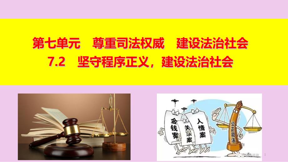 粤教版道德与法治九年级下册72坚守程序正义建设法治社会课件_第1页