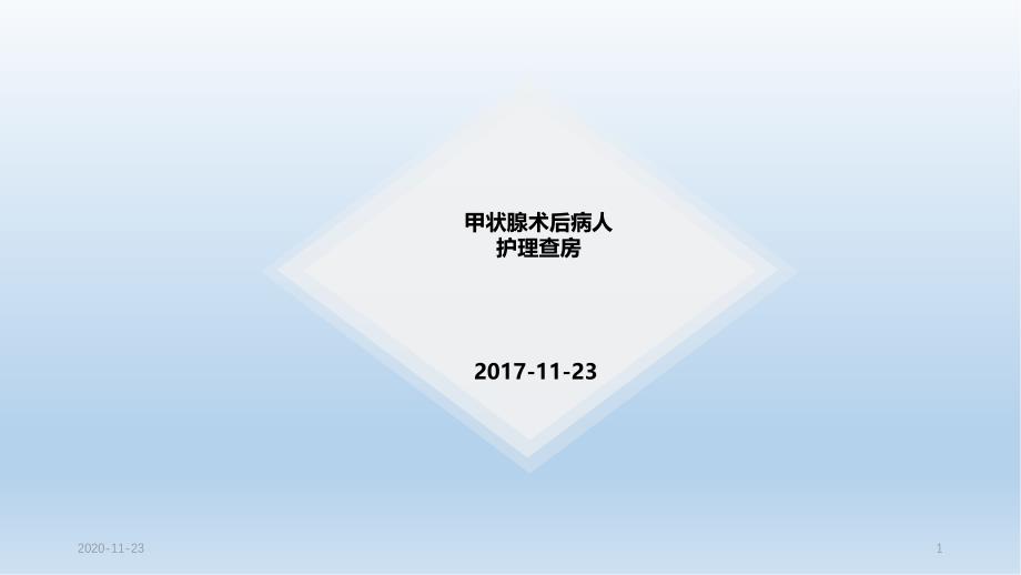 (2020年)甲状腺术后护理查房ppt课件_第1页