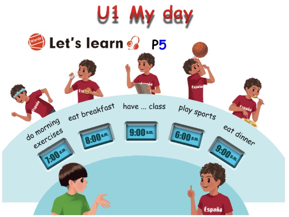 PEP小学英语五年级下册-U1-My-day-ppt课件--A-Learn_第1页