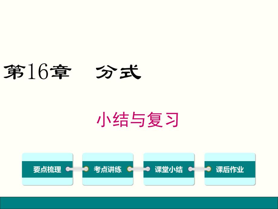 华师大版八年级数学下册数学-第16章-分式第16章-小结与复习ppt课件_第1页