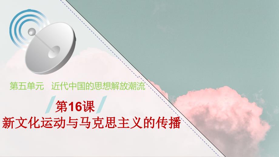 高中历史必修3优质ppt课件1：-第16课-新文化运动与马克思主义的传播_第1页