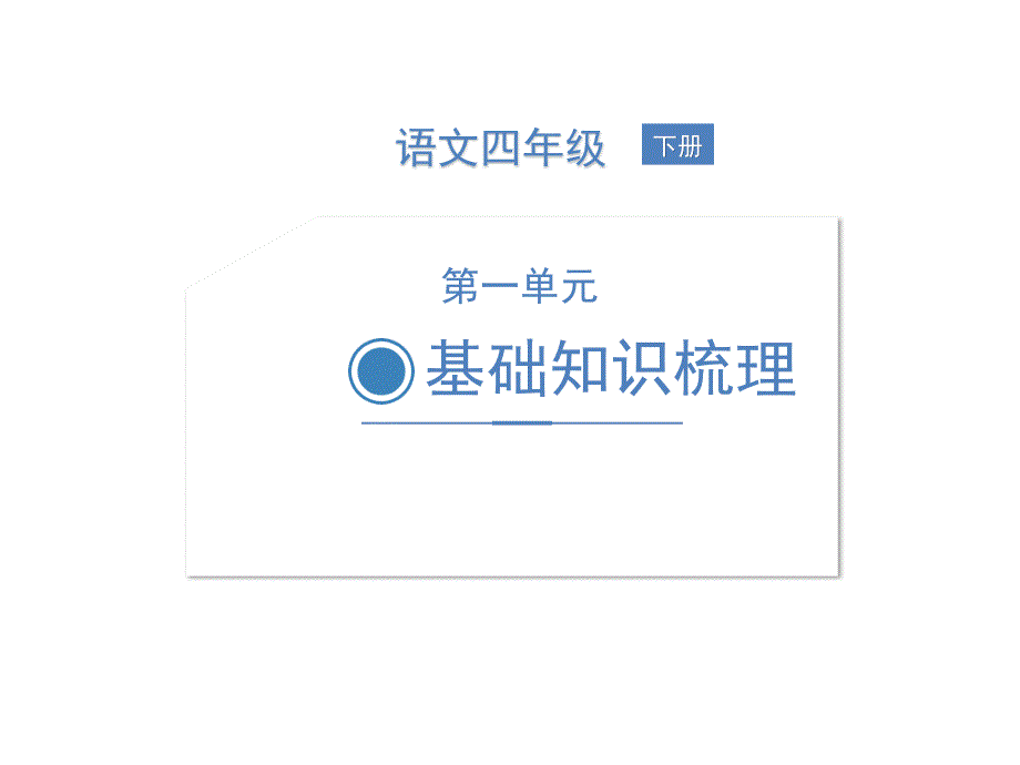 统编四年级下册语文期末专项复习全册1-8单元基础知识梳理(人教部编版)课件_第1页