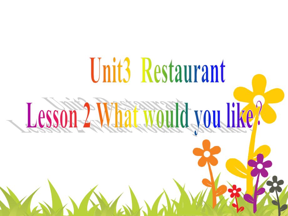 鲁科版四年级英语下册Unit-3《Lesson-2-What-would-you-like》公开课ppt课件_第1页