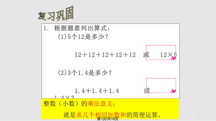 苏教六年级上数学分数乘整数课件_第1页