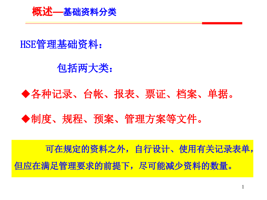 班组HSE基础资料的规范和简化课件_第1页