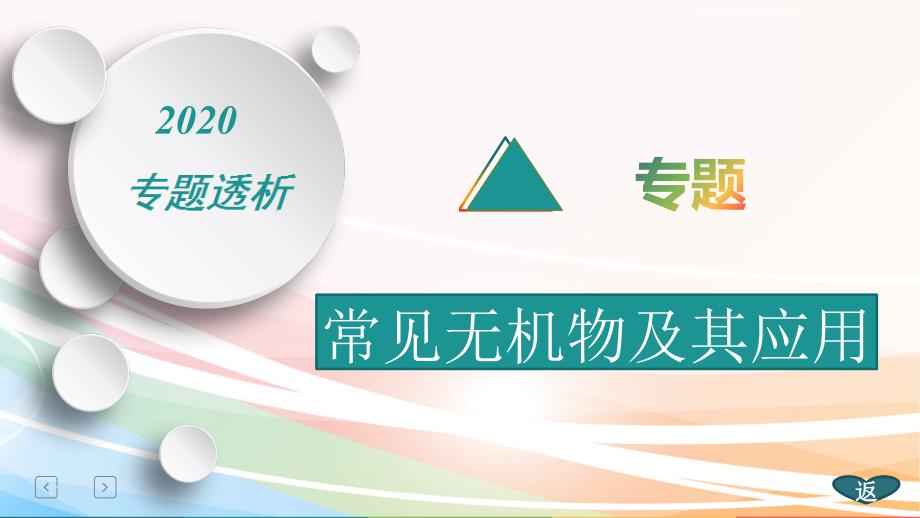 2020高考化学专题复习：--常见无机物及其应用课件_第1页