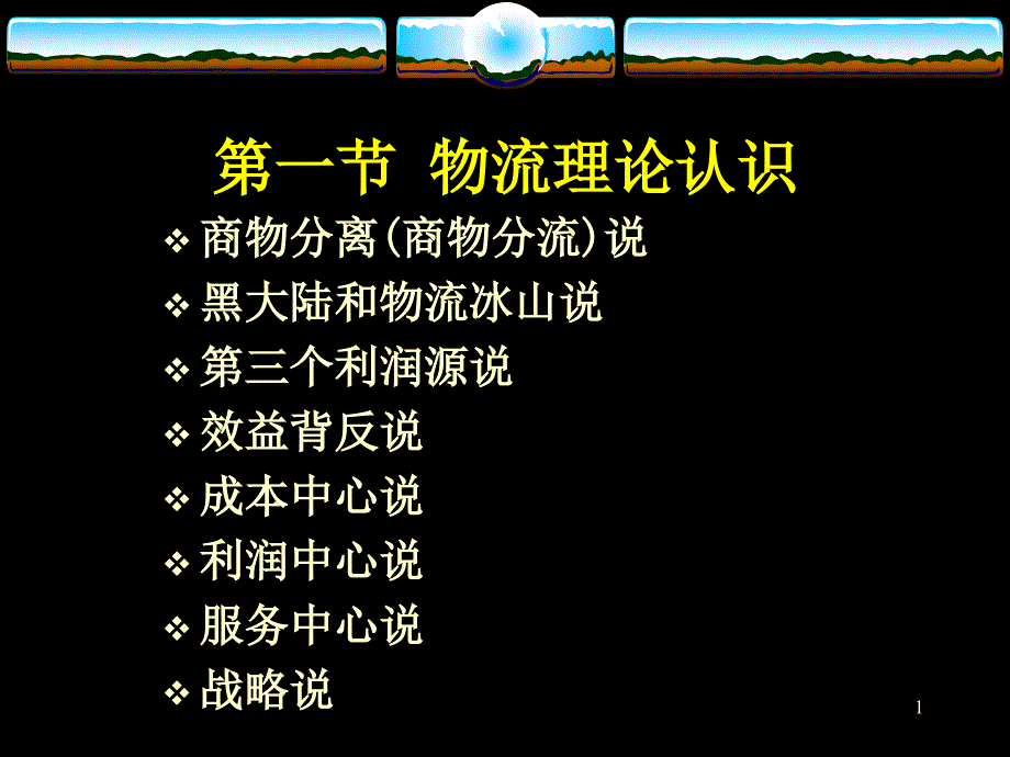 物流学说与基本理论课件_第1页