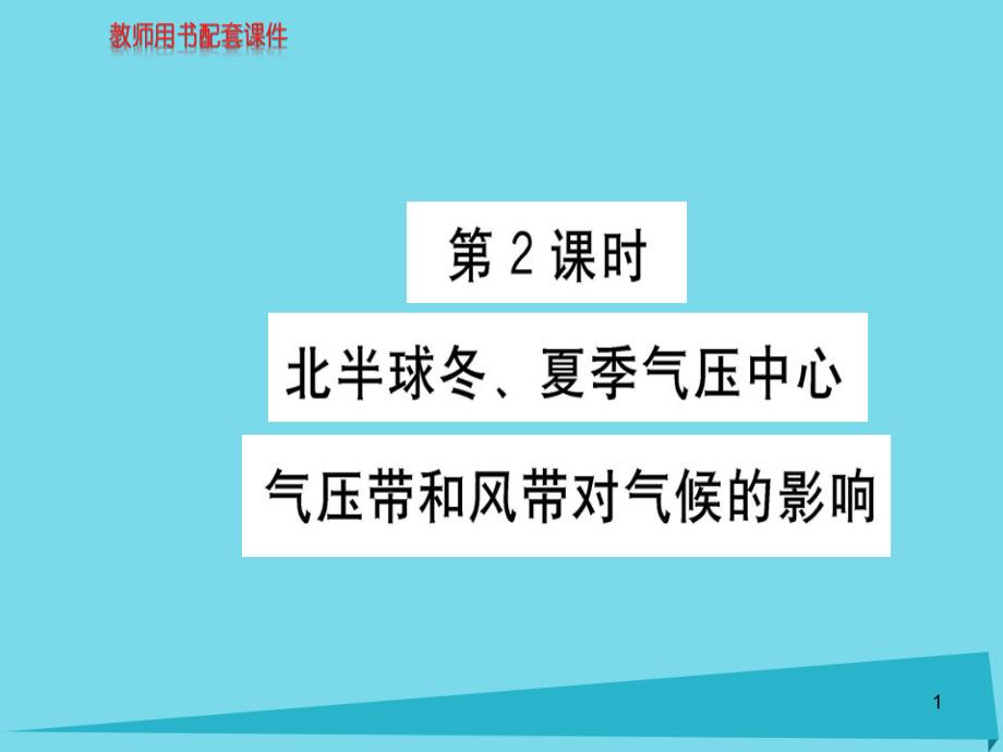 高中地理第二章第二节气压带和风带（第2课时）ppt课件新人教版必修_第1页