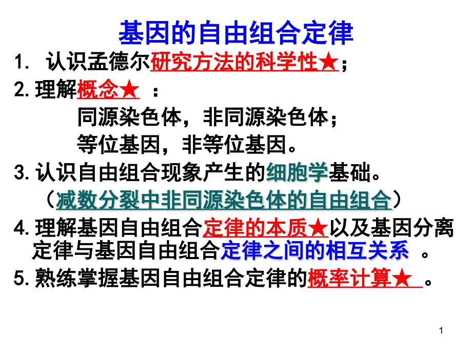 基因的自由组合定律课件_第1页