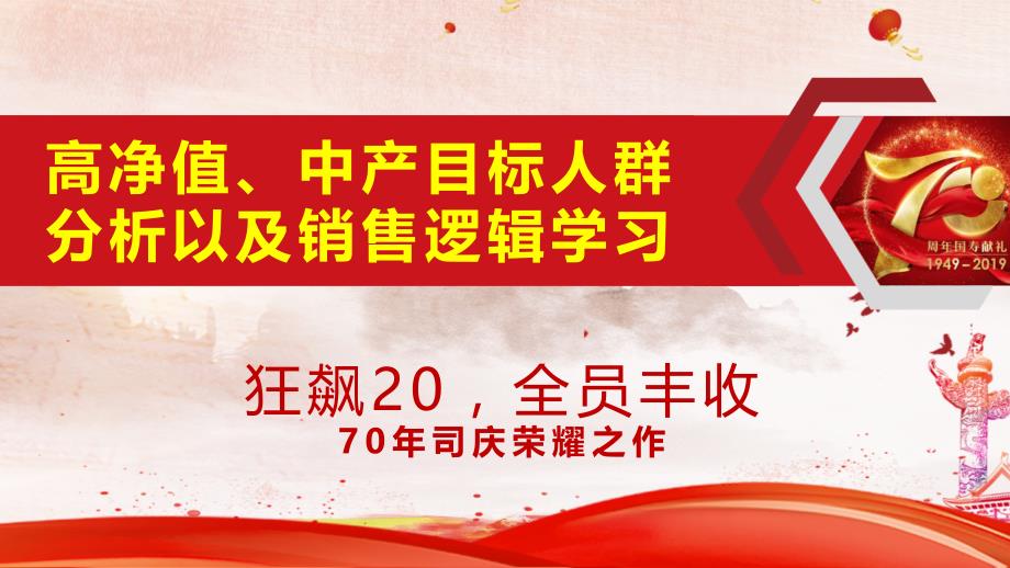 高净值中产目标人群分析以及销售逻辑学习课件_第1页