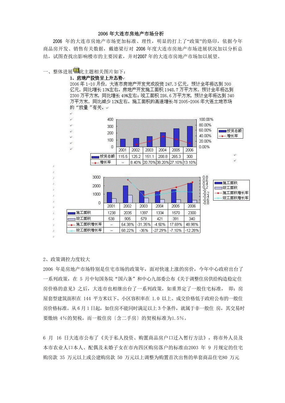 大连市房地产市场分析报告_第1页