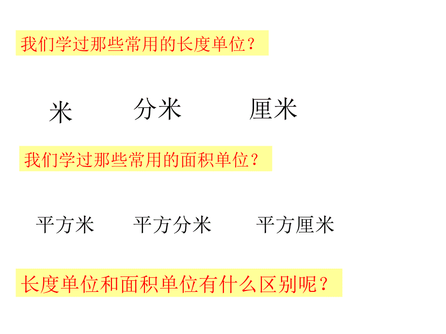 面积单位与长度单位的比较_第1页