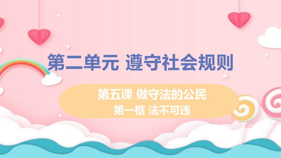 2020年部编道德与法治八年级上册ppt课件第二单元第五课第一框法不可违_第1页