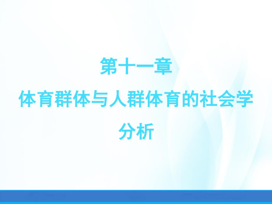 体育社会学ppt课件第十一章体育群体与人群体育的社会学分析_第1页