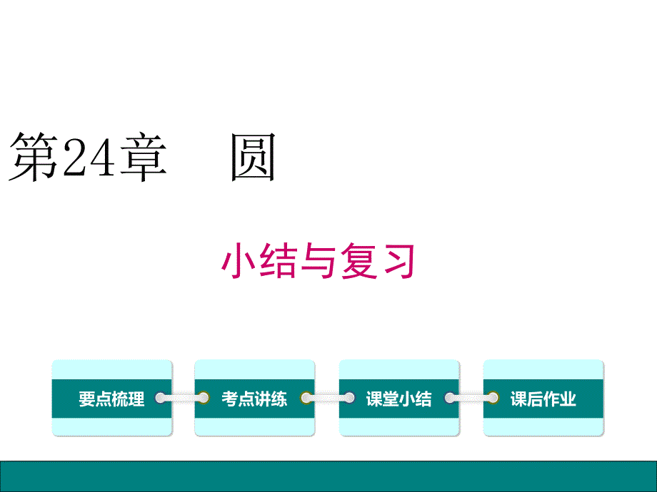 【公开课ppt课件】九年级上册数学《第二十四章-小结与复习》_第1页