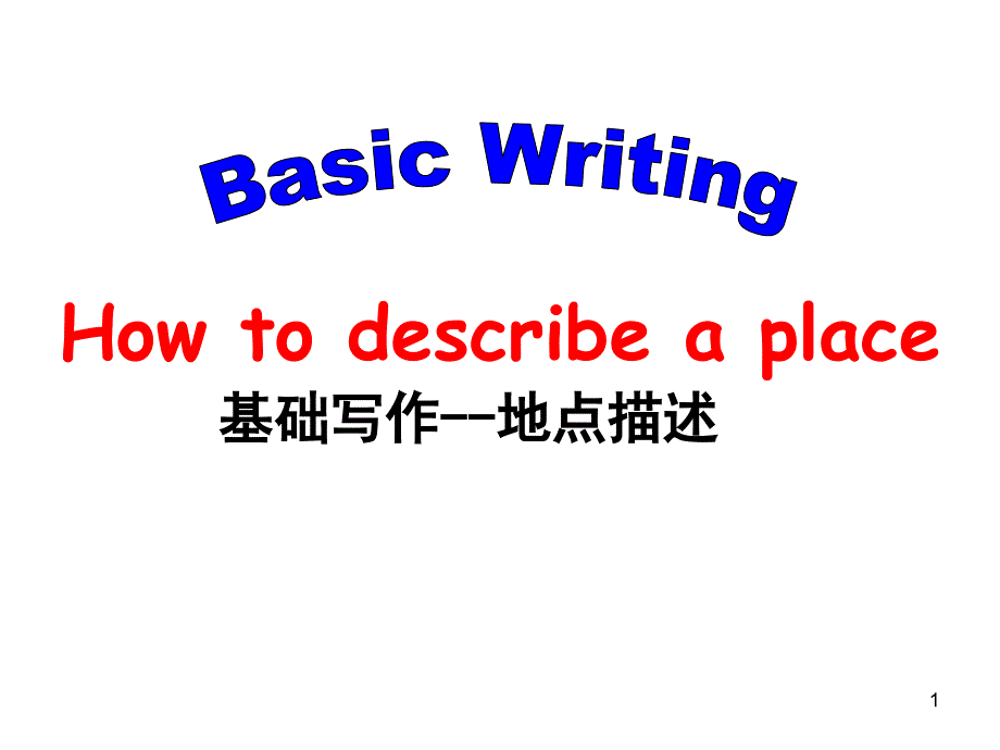 高中英语-How-to-describe-a-place--地点描述写作课-ppt课件_第1页