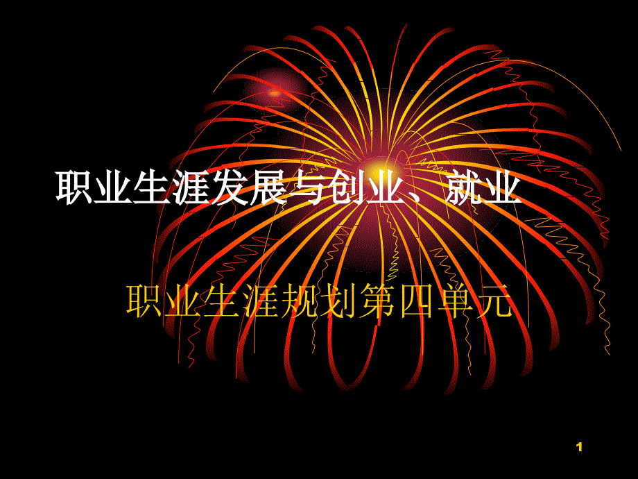 职业生涯发展目标与创业、就业课件_第1页