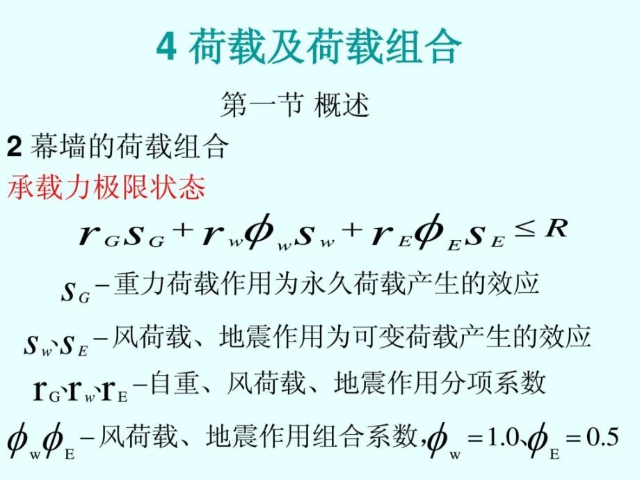 修建幕墙设计荷载及其组合精华_第1页