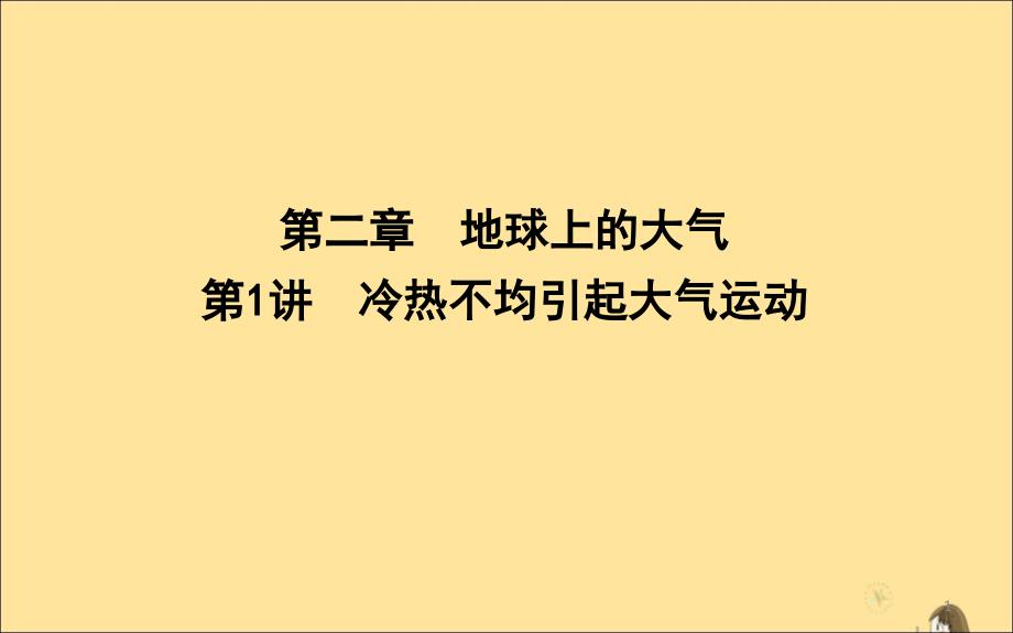 2020届高考地理一轮复习第二章地球上的大气第1讲冷热不均引起大气运动ppt课件新人教版_第1页