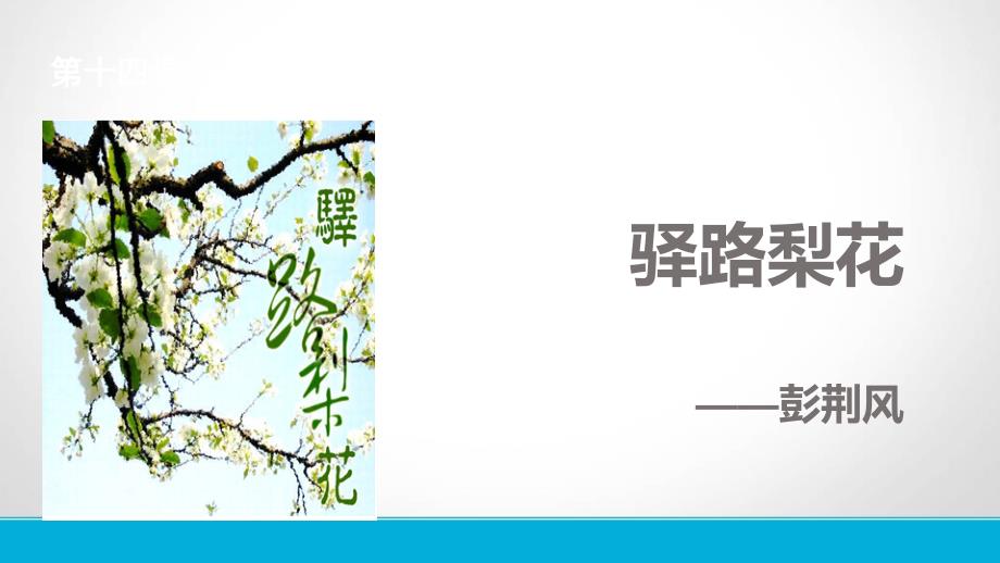 部篇教材人教版语文七年级下册(2017)课件-第14课-驿路梨花_第1页