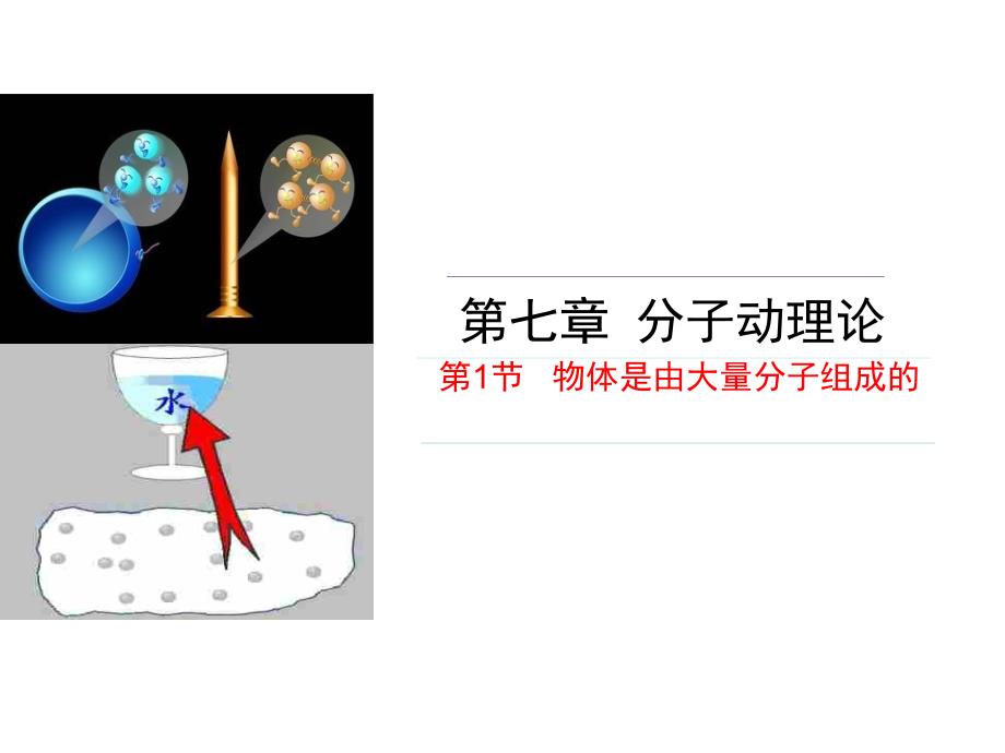 人教版高中物理选修3-3-第7章第1节物体是由大量分子组成的课件_第1页