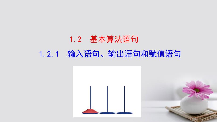 高中数学第一章算法初步121输入语句输出语句和赋值语句ppt课件1新人教A版必修_第1页