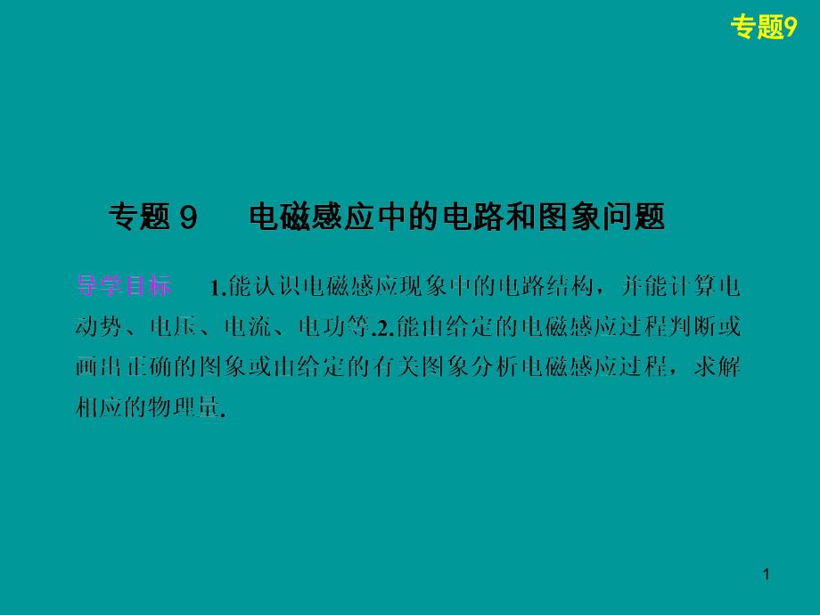 电磁感应中的电路和图象课件_第1页