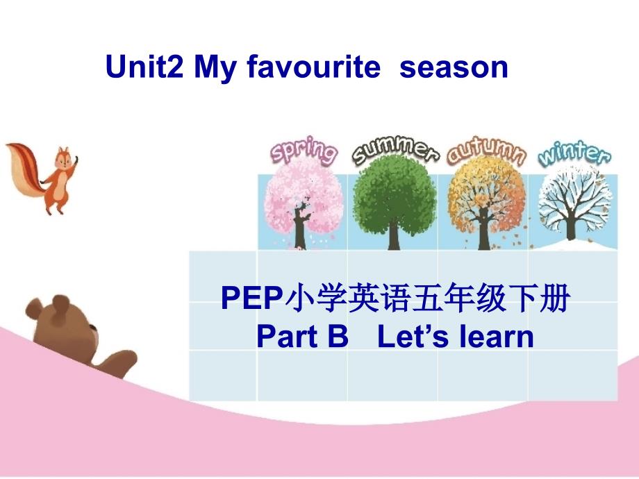 PEP小学英语五年级下册《Unit2-My-favourite-season》Part-B---Let’s-learnppt课件_第1页