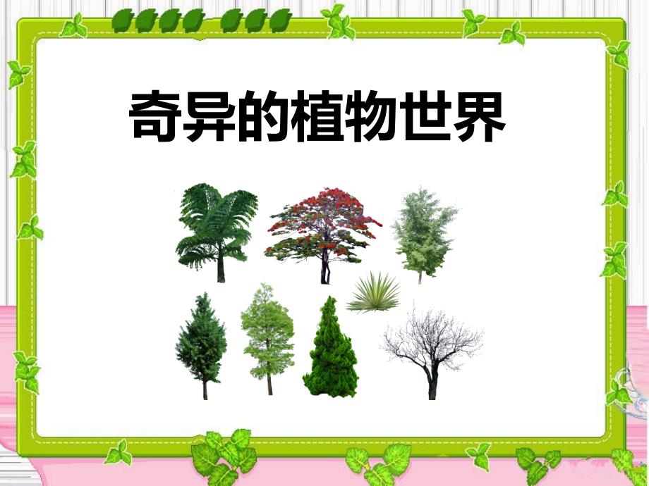 《奇异的植物世界》ppt课件1-优质公开课-语文S版三下_第1页