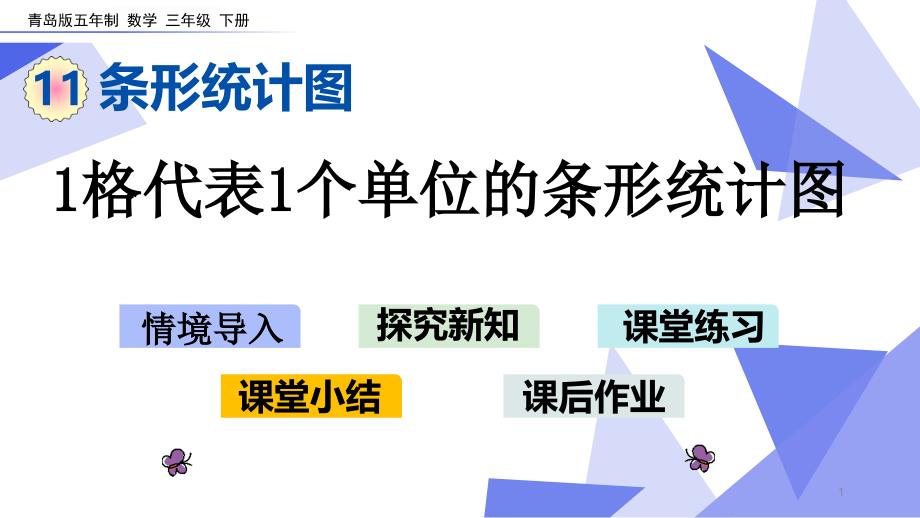 2020年三年级下册数学ppt课件-11.1-1格代表1个单位的条形统计图-青岛版(五年制)_第1页