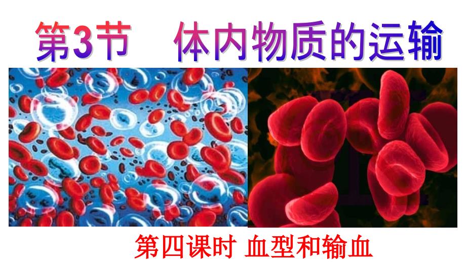 九年级科学上册4.3体内物质的运输(第4课时)血型和输血课件_第1页