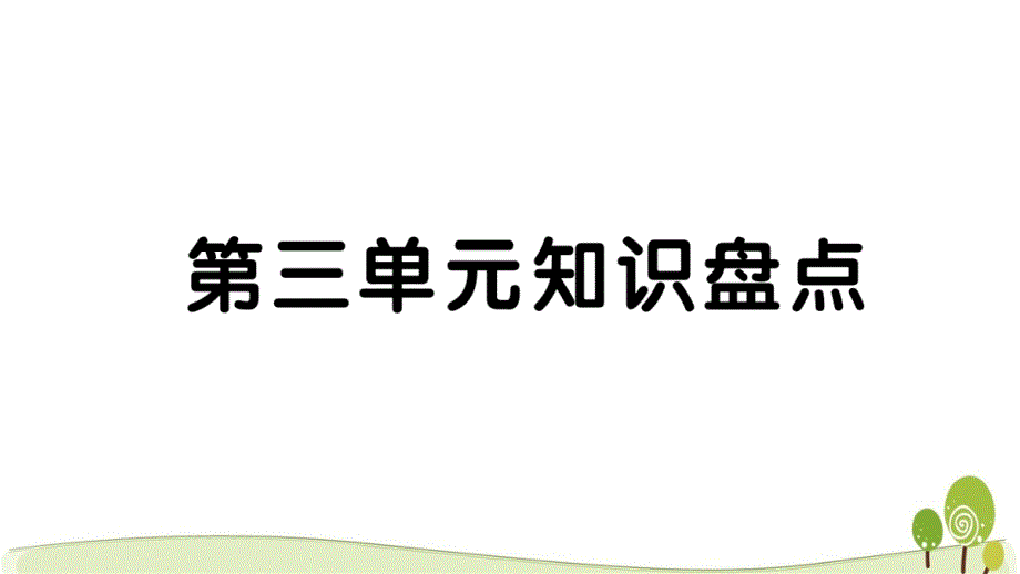 2020部编版四年级语文下册第三单元知识点考点总结课件_第1页