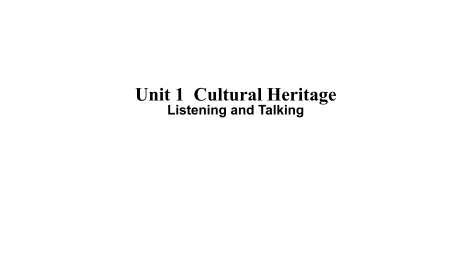 人教版高一英语-必修第二册-Unit-1-Listening-and-Talking-ppt课件_第1页