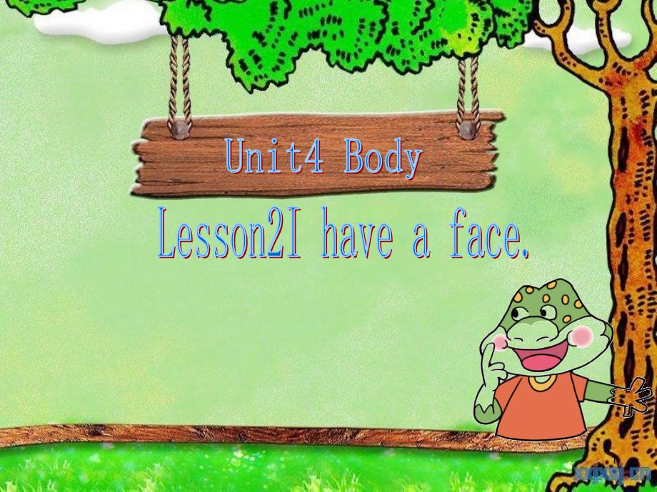 鲁科版小学英语三年级上册《Unit4-Body-Lesson2-I-have-a-face》ppt课件_第1页