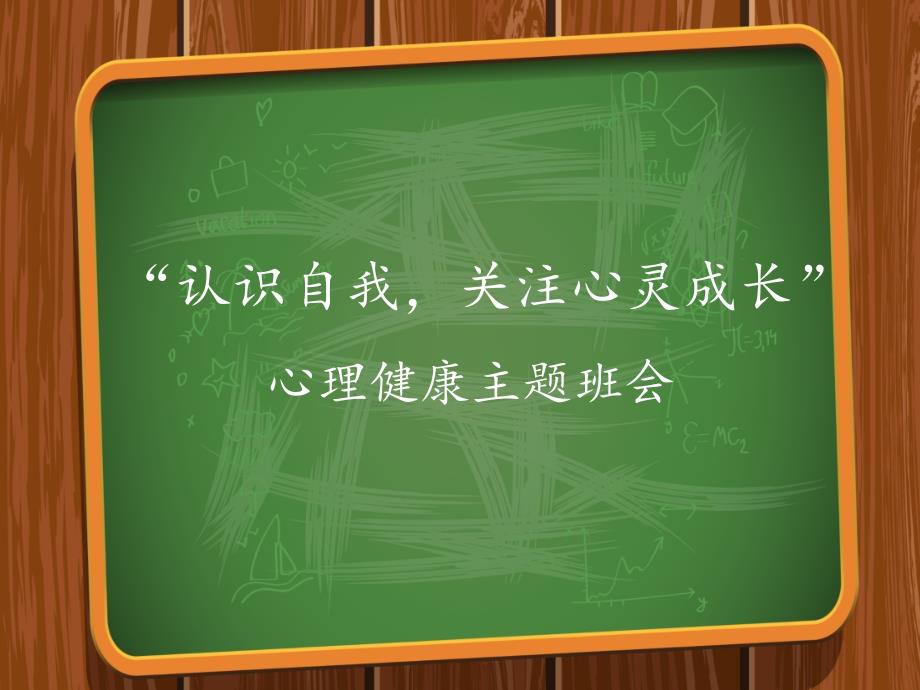 高一级心理健康主题班会课件_第1页