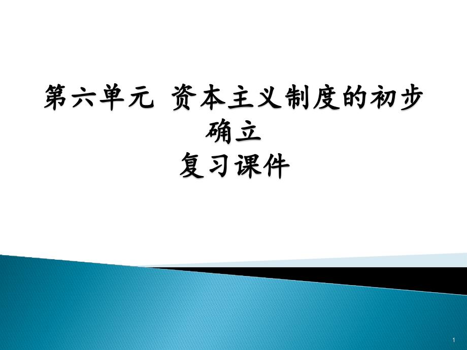 九上第六单元-资本主义制度的初步确立复习ppt课件_第1页