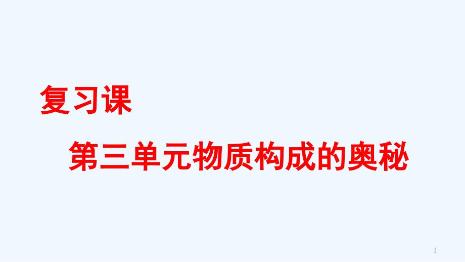 化学人教版九年级上册第三单元物质构成的奥秘ppt课件_第1页