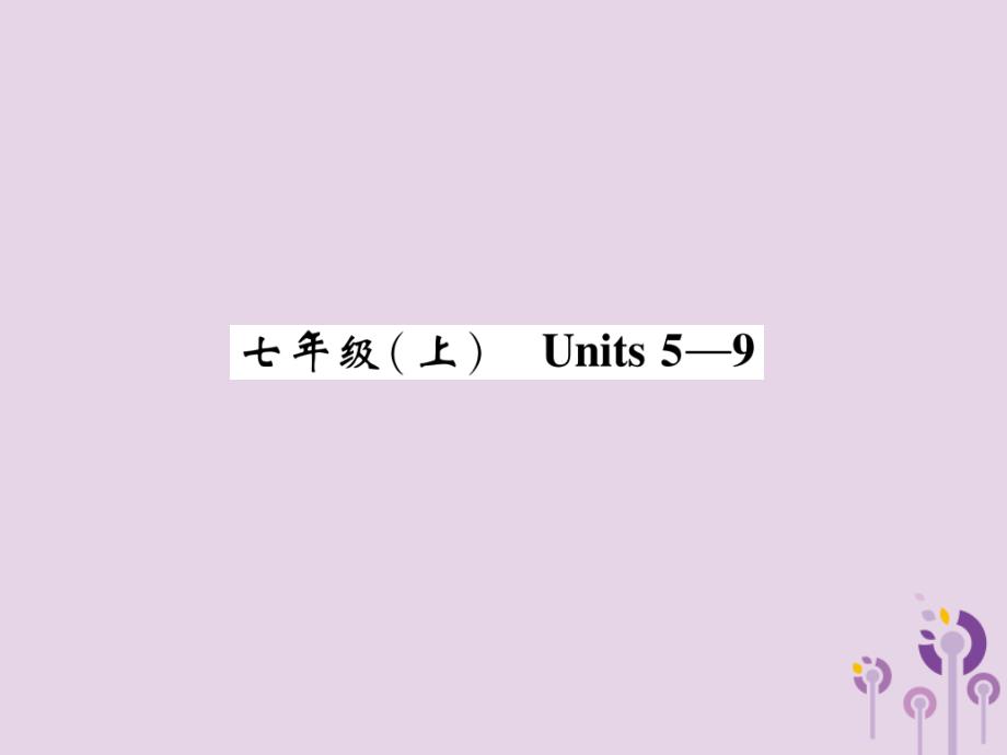 中考英语总复习第1部分教材知识梳理篇七上Units5_9(精讲)ppt课件_第1页