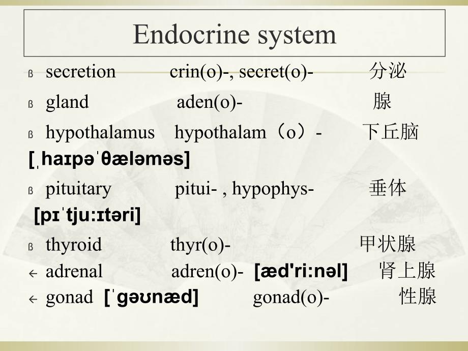 内分泌系统专业英语课件_第1页