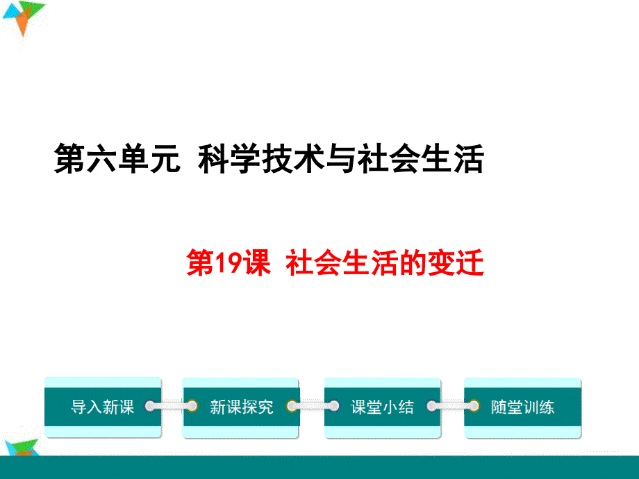 【人教版八年级历史下册】第19课-社会生活的变迁-课件_第1页