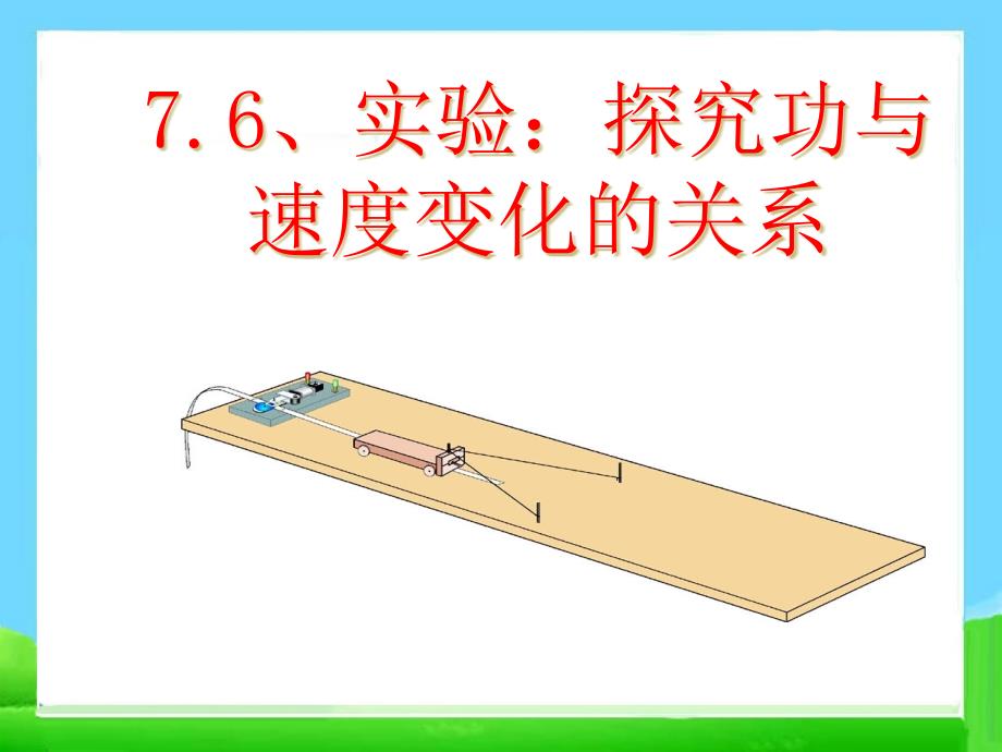 实验探究功与速度变化的关系课件_第1页