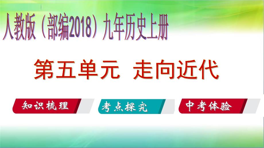 统编部编版初中历史九年级上册历史第五单元复习ppt课件_第1页