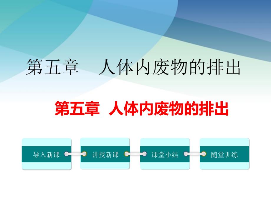 人教版初一生物下册《第五章人体内废物的排出》ppt课件_第1页