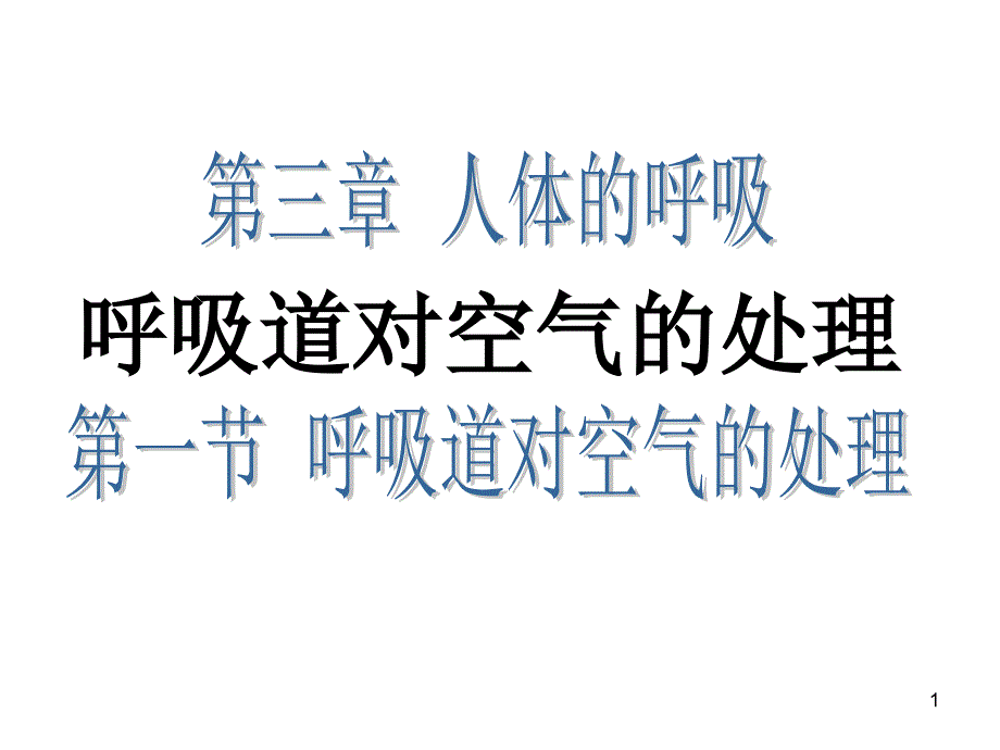 人教版生物七年级下册4.3.1-呼吸道对空气的处理-ppt课件_第1页