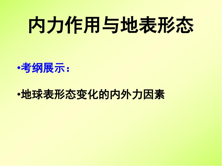 内力作用与地表形态-复习ppt课件_第1页