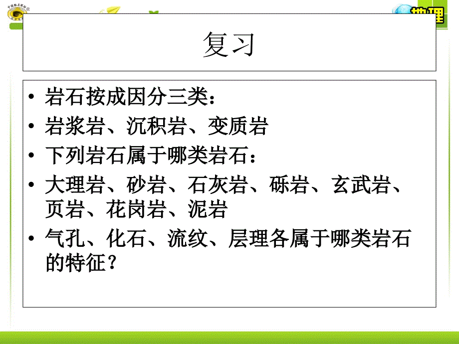 时不断变化的地表形态内力作用与地表形态_第1页