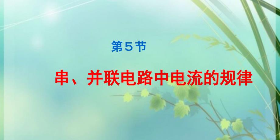 探究串、并联电路的电流规律课件_第1页