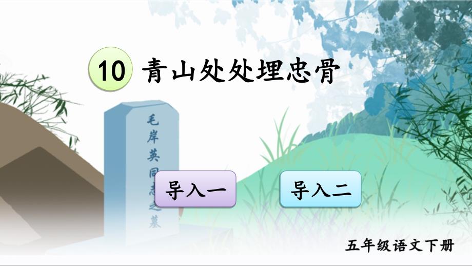 部编本五年级下册语文10青山处处埋忠骨优质ppt课件_第1页