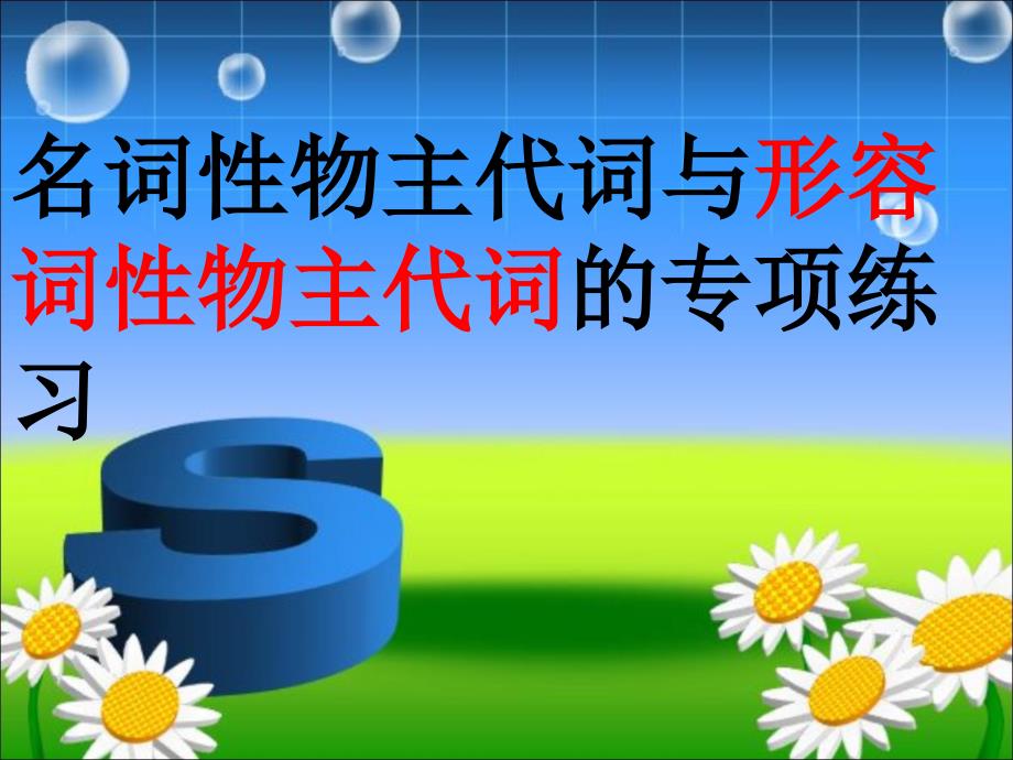 形容词性和名词性物主代词-专项练习ppt课件_第1页